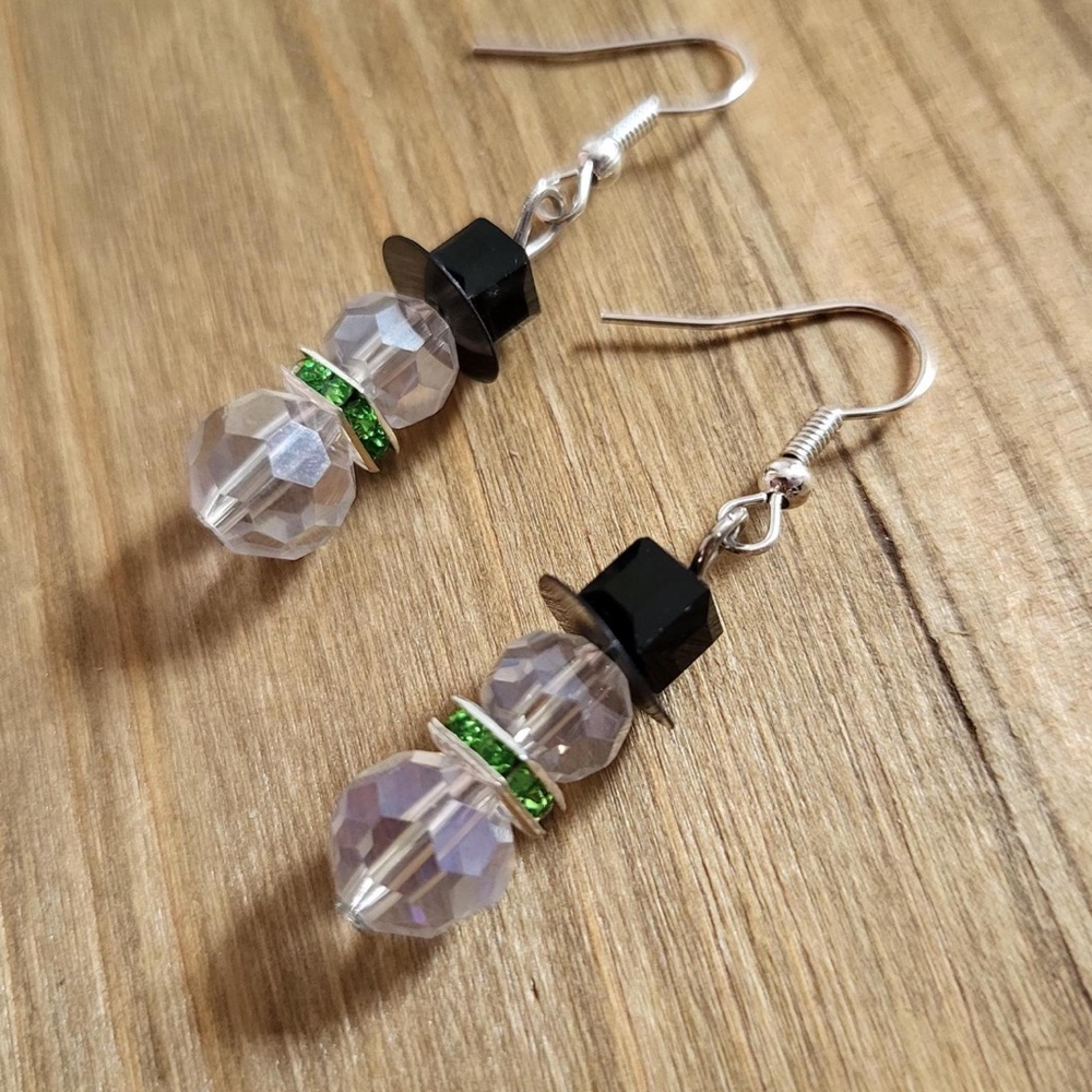 Crystal Snowman Earrings